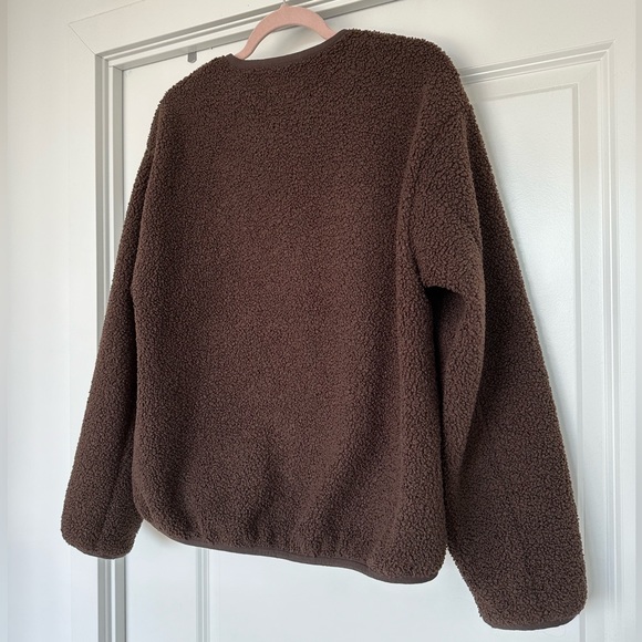 Wilfred Free Sherpa Liner Jacket in Rich Mocha Brown size M - Picture 6 of 6